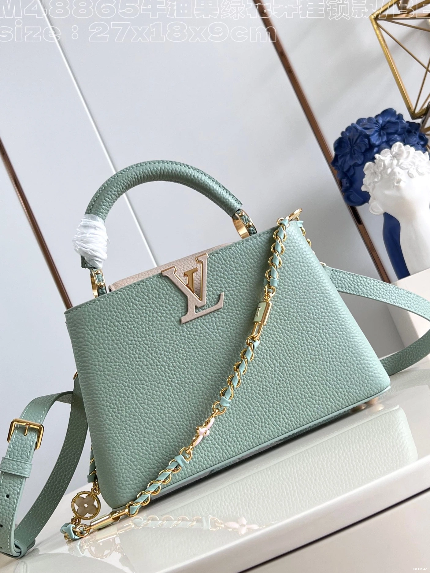 Cheap BB-27*18*9CM CAPUCINES VUITTON LOUIS 0807